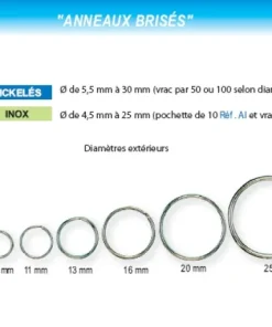FLASHMER 100 Anneaux Brisés Inox