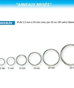 FLASHMER Accessoires|Accessoires De Montages Carnassier^100 Anneaux Brisés Nickelés