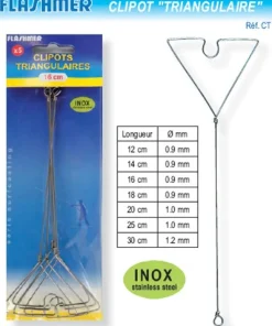 FLASHMER 5 Clipots Triangulaires Inox
