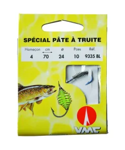 WATER QUEEN 10 Hameçons Montés Spécial Pâte à Truite 9335 BL 70 cm