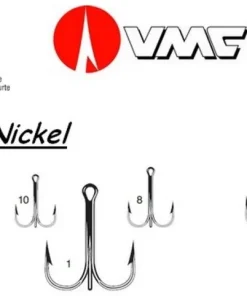 VMC 10 Hameçons 8540 Triple Vanadium Rond Black Nickelé