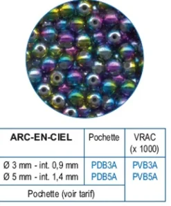 FLASHMER 1000 Perles de montage 3 mm