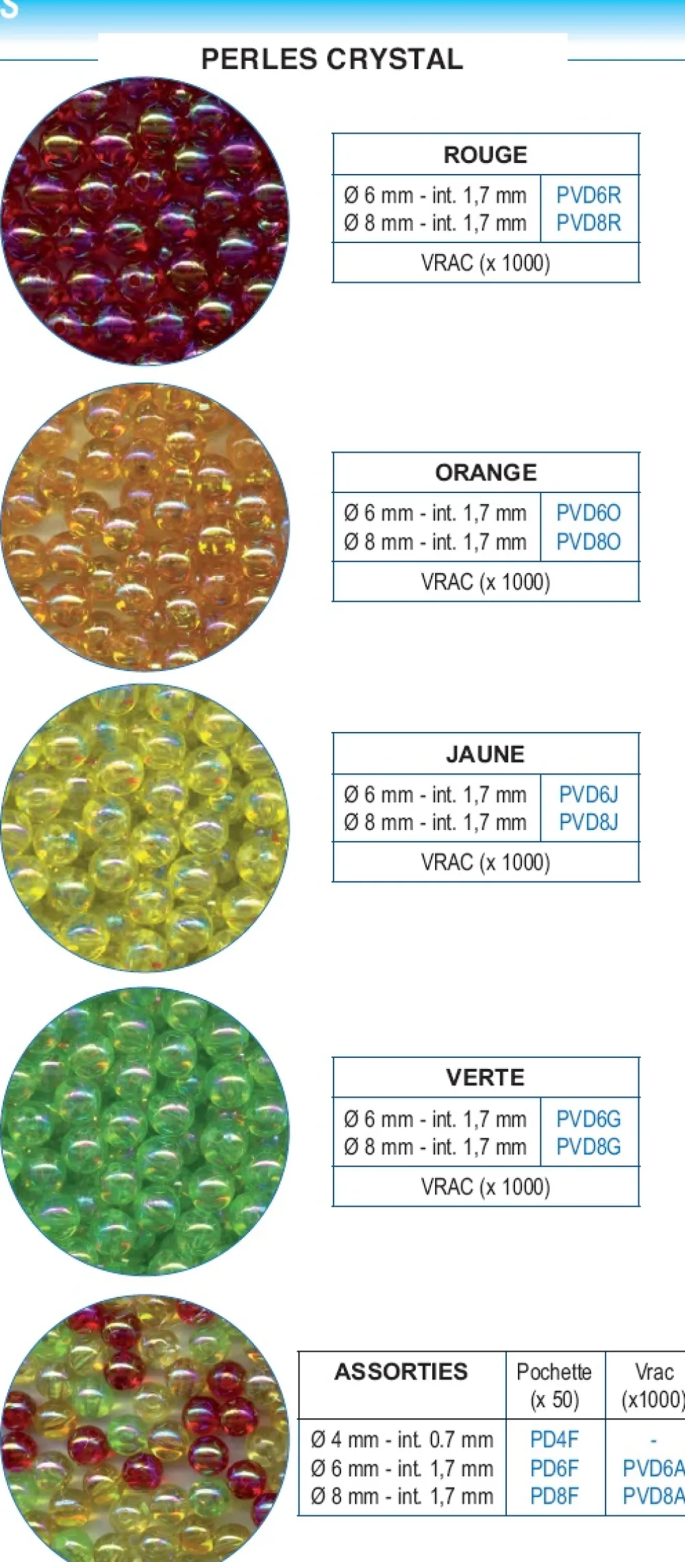 FLASHMER 1000 Perles Fluorescentes 8 mm