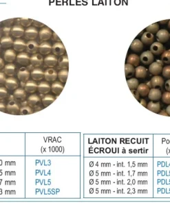 FLASHMER Accessoires De Montage De Lignes Truite|Accessoires De Montages Carnassier^1000 Perles Laiton Recuit