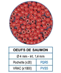 FLASHMER 1000 perles œuf de saumon 4 mm Ø int 1,4 mm| Accessoires Pêche|Accessoires De Montage Surfcasting