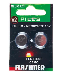 FLASHMER Piles Et Accus|Accessoires De Montage Surfcasting^2 Piles Lithium CR2032