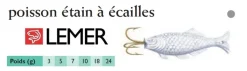 LEMER Leurre Jigging|Leurres Carnassier^25 Poissons d'etain hameçon triple