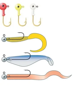 LEMER Têtes Plombées^5 têtes plombées rouge hameçon bronzé