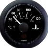 VDO Afficheur^Afficheur Thermomètre eau 120°C - Ø52 mm - Noir
