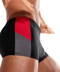 SPEEDO Maillot De Bain Natation Homme^Aquashort Dive Black/Fed Red/Dove Grey