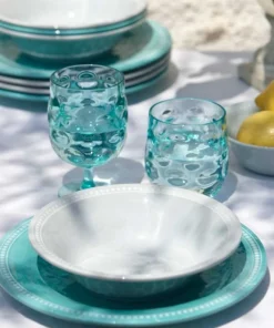 MARINE BUSINESS Vaisselle^Assiette Dessert - Collection Harmony Acqua - 6 Pièces