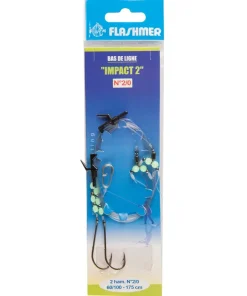 FLASHMER Bas de Ligne Hameçons N°2/0 Impact