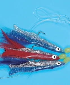 FLASHMER Bas de Ligne Sardines Pailletées 3 Hameçons