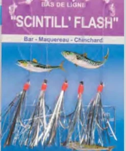 FLASHMER Bas de Ligne Scintill Flash 3 Hameçons