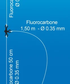 FLASHMER Bas De Lignes Surfcasting|Bas De Ligne Carnassiers^Bas de ligne Long Trainard 1 Hameçon