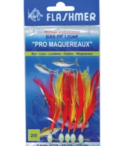 FLASHMER Leurres|Nos Meilleurs Prix !^Bas de ligne Plumes de Mer Pro Maquereaux