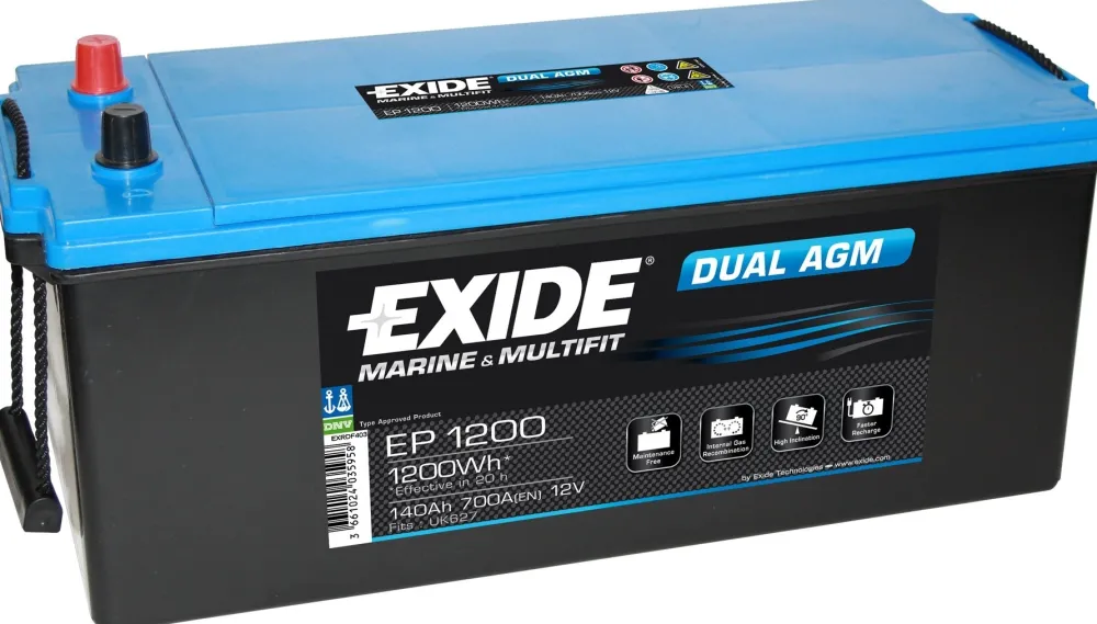 EXIDE Batterie Marine^Batterie Dual AGM 140AH - EP1200
