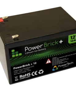 POWERTECH Batterie Marine^Batterie 12V Lithium Etanche Powerbrick+ 12V 12Ah