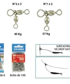 FLASHMER Berkeley Flasmer Combinés X 100| Accessoires De Montage Surfcasting|Accessoires