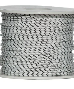 SIGALSUB Dyneema Et Drisse^Bobine de Dyneema gainé Ø 2 mm Blanche et Noir 100 m
