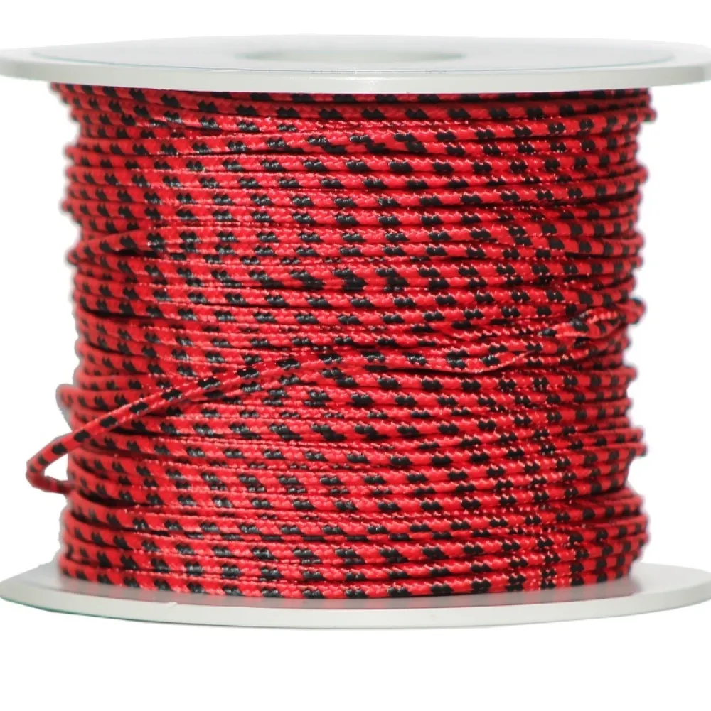 SIGALSUB Dyneema Et Drisse^Bobine de Dyneema gainé Ø 1.8 mm Rouge et Noir 5 m