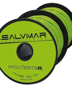 SALVIMAR Dyneema Et Drisse^Bobine Polyester Acid Green Ø 1.7mm/90kg - 50 m