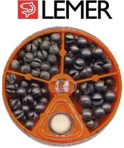 LEMER Accessoires De Montage De Lignes Truite|Plomb De Pêche^Boite 4 cases super doux 60 gr MOYEN N°0-2-4-6