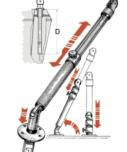 OSCULATI Bossoir Et Mât De Charge^Bossoir Télescopique 180 Kg