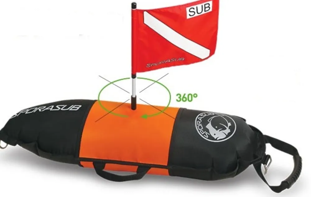 SPORASUB Bouée De Traction^Bouée longue gonflable chasse sous marine Blue Water