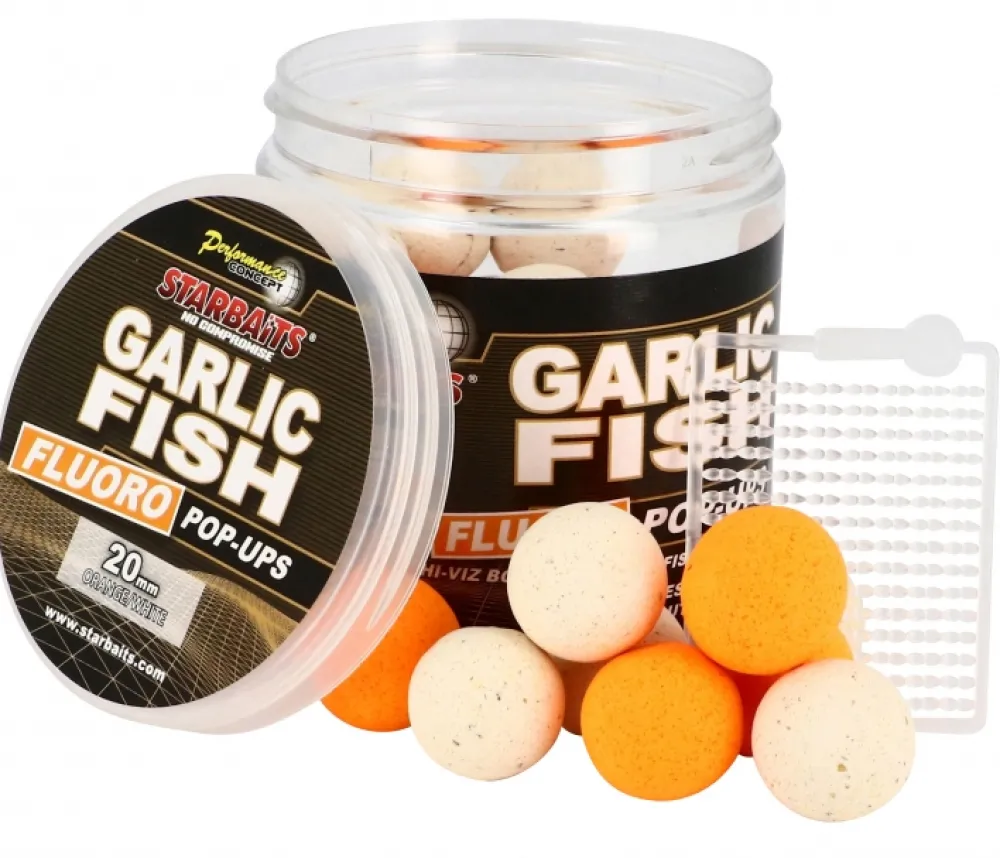 STARBAITS Bouillette Performance Concept Garlic Fish Fluo Pop Up