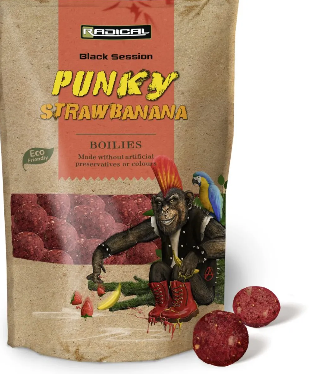 RADICAL CARPE Appâts Carpe|Appat De Pêche^Bouillettes Punky Strawbanana