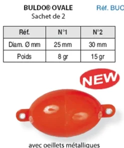FLASHMER Plombs De Pêche / Bombettes / Buldos / Flotteurs|Accessoires De Montage De Lignes Truite^Buldos Ovales Rouges