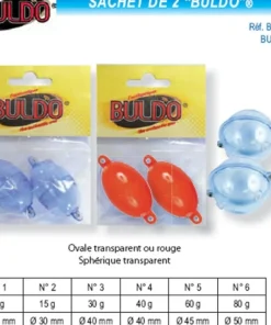 BULDO Plombs De Pêche / Bombettes / Buldos / Flotteurs|Accessoires De Montage De Lignes Truite^s Ovales Transparents avec oeuillets