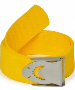 BEST DIVERS Ceinture de plongée Nylon Jaune boucle Inox Requin