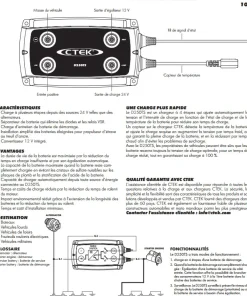 CTEK Chargeur De Batterie^Chargeur de batterie D250TS 10A 24V