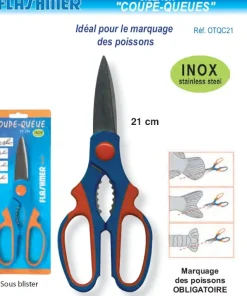 FLASHMER Ciseaux Coupe Queues Inox 21 cm