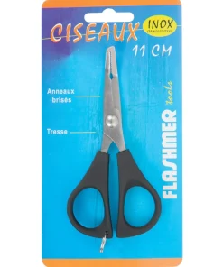 FLASHMER Ciseaux Inox 11 cm Tresse et Anneaux Brisés