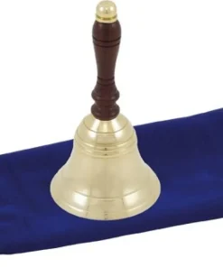DéCOMARINE Laiton^Cloche de table en laiton et bois