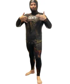 DENTY SPEARFISHING Combinaison Chasse Sous-Marine^Combinaison de chasse sous marine Anaconda Marron Or 5 mm