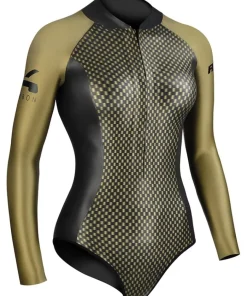 C4 Maillot De Bain Natation Femme|Combinaison Apnée Femme^Combinaison de nage avec manches - 2 mm