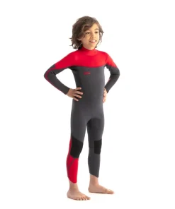 JOBE Spécial Enfant|Combinaison Surf Femme^Combinaison enfants Boston 3/2 Back Zip Rouge