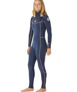 RIP CURL Combinaison Surf Femme|Combinaison Paddle^Combinaison femme Dawn Patrol Perf 3/2 Front zip - Navy