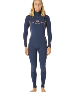 RIP CURL Combinaison Surf Femme|Combinaison Paddle^Combinaison femme Dawn Patrol Perf 3/2 Front zip - Navy
