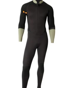 OCEAN STEP Combinaisons Longe-Côte^Combinaison longe cote homme Dualzip Steamer 3/2mm Noir-Olive