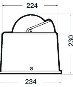 RIVIERA Compas B6 noir/blanc en fût rose plate utilisation voilier