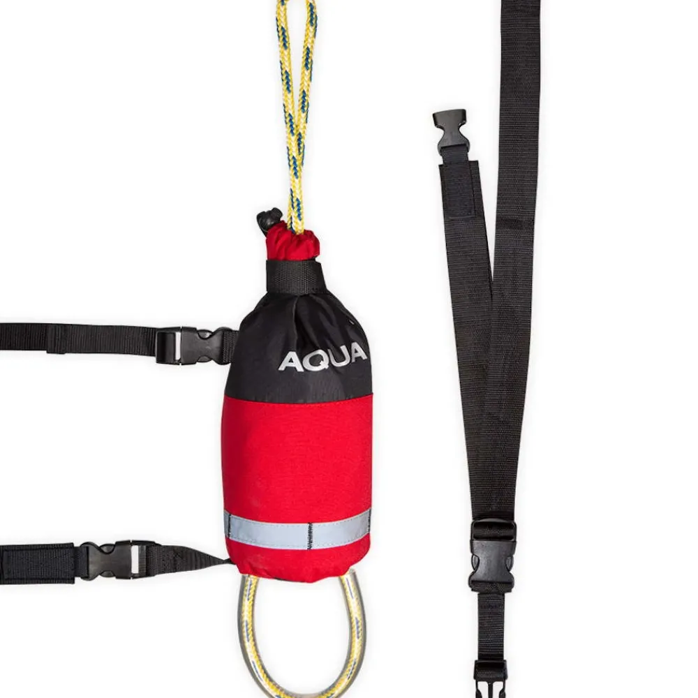 AQUA DESIGN Sécurité Canoë Kayak^Corde de sécurité Throwbag avec ceinture Rouge 15 mètres
