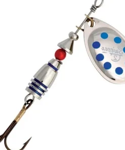 SUISSEX Leurres Truite^Cuiller Tournante Argent Points Bleus