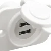 OSCULATI Interrupteur^Double prise USB blanche écrou arrière