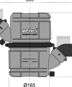 VETUS Echappement Waterlock NLP orientable - Ø 45 mm