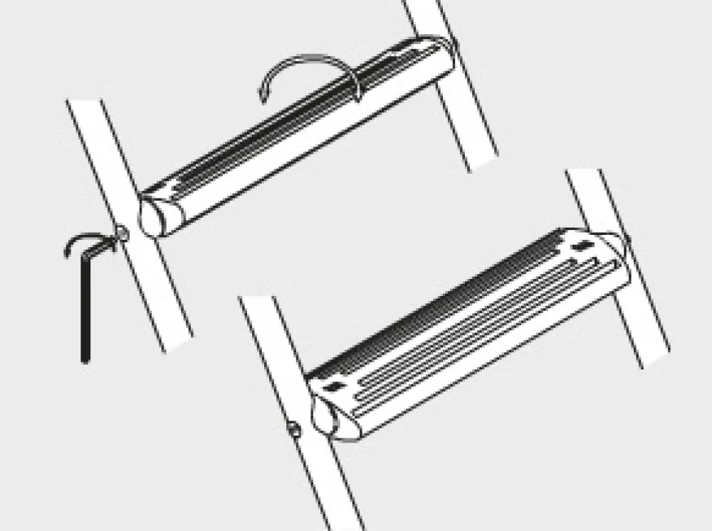 PLASTIMO Echelle Bateau escamotable crosses 180°